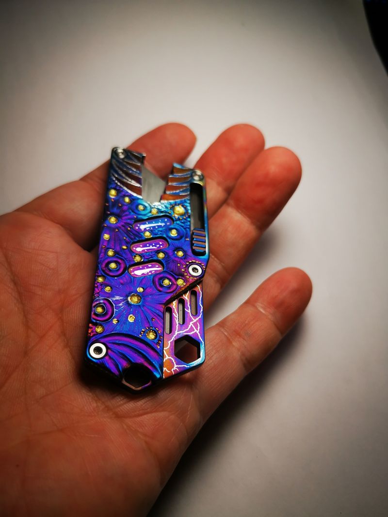 Titanium Alloy Utility Knife Keychain