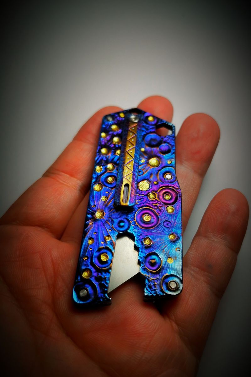 Titanium Alloy Utility Knife Keychain